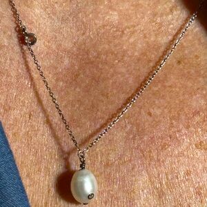 Vintage Elegant Silver & Pearl Necklace